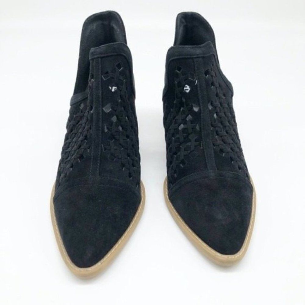 BP. Tate Black Suede Perforated Bootie - Picture 4 of 8